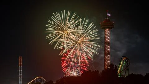 Fireworks on the Fourth of July Stock Photos