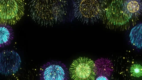 Fireworks Frame Animation Vídeo Stock 291705712