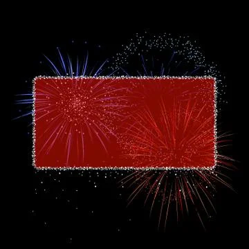 Fireworks frame Stock Illustration