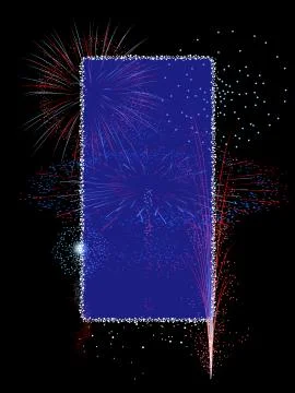 Fireworks frame Stock Illustration