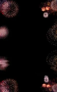Fireworks frame reflections Stock-Illustration