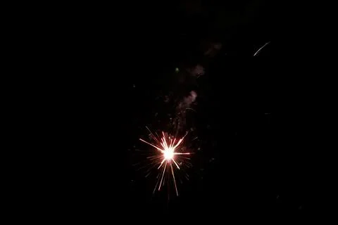 Fireworks in full explosion 스톡 사진