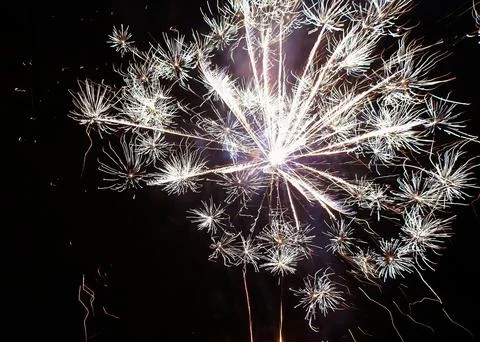 Fireworks in full explosion Stock Photos
