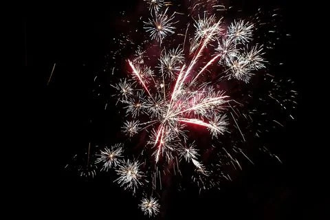 Fireworks in full explosion Stock Photos