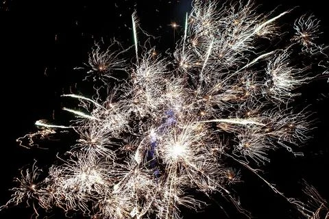 Fireworks in full explosion Stock Photos