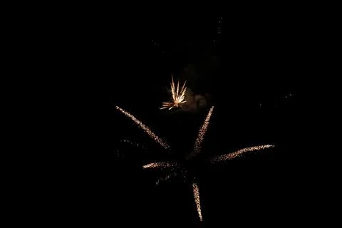 Fireworks in full explosion Stock Photos