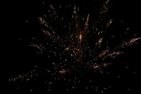 Fireworks in full explosion 스톡 사진