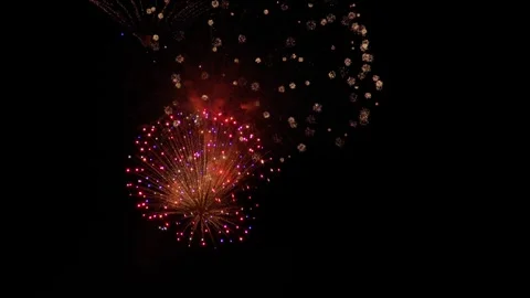 Fireworks fullscreen and Slowmotion Stock Footage 276336671
