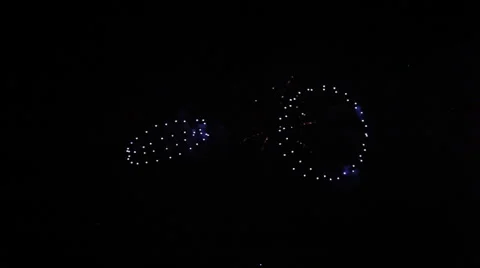 Fireworks funny shapes Stock Footage 39248543