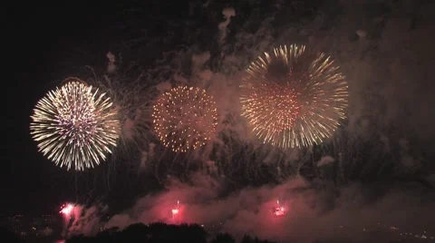 Fireworks G Stock Footage 7728043