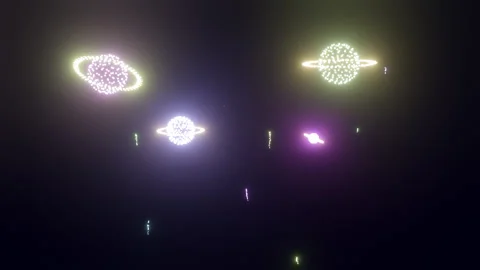 Fireworks Galaxy Shape 02 Stock Footage 291362867