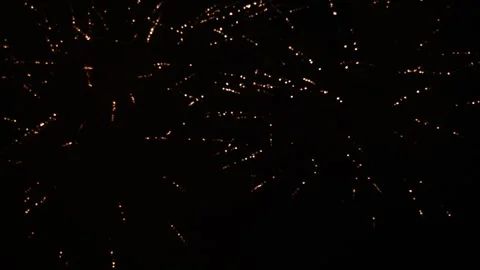 Fireworks - gold Stock Footage 254511666