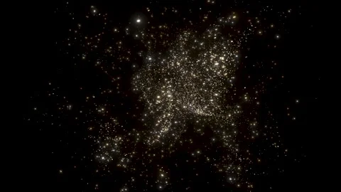 Fireworks of golden particles Vidéo 166187364