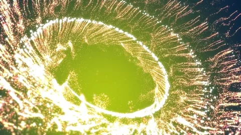 Fireworks. Green background. A spiral of light. The celebration. Stock Footage 247364989