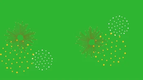 Fireworks green screen background. Stock Footage 224861448