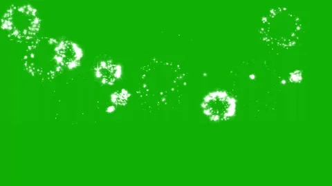Fireworks green screen motion graphics Stock Footage 203099334