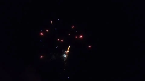 Fireworks on the ground Stock Footage 146028264