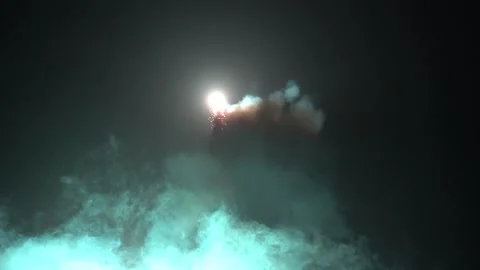 Fireworks on the ground Stock Footage 146028406