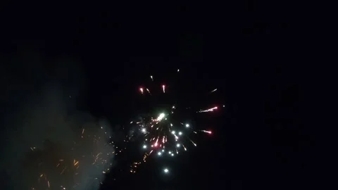 Fireworks on the ground Stock Footage 146028451