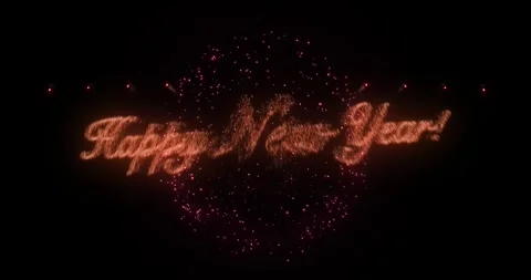 Fireworks Happy New Year Exploding Colorful Text Message Opener And Closer 스톡 동영상 243996655