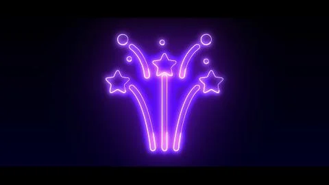 Fireworks   in highlight and glow effect mp4 video Stock Illustration