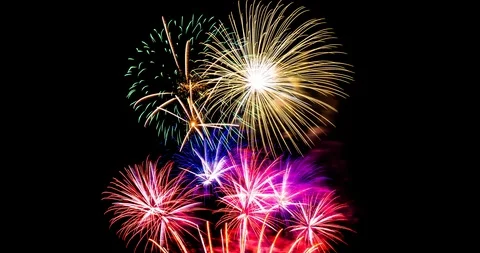 Fireworks Holiday Stock Footage 107984776