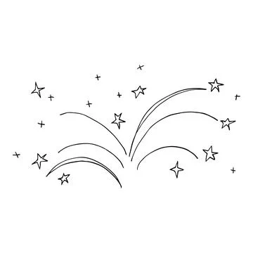 Fireworks in honor of the holiday Stock Illustration