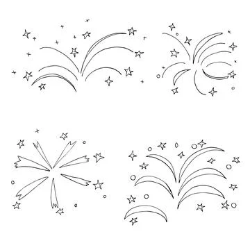 Fireworks in honor of the holiday Stock Illustration