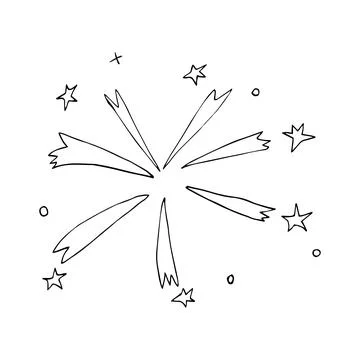 Fireworks in honor of the holiday Stock Illustration