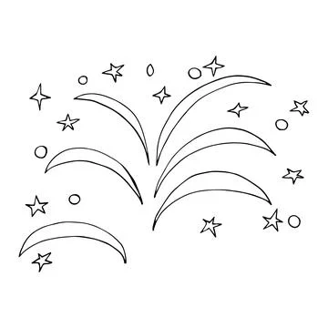 Fireworks in honor of the holiday Stock Illustration