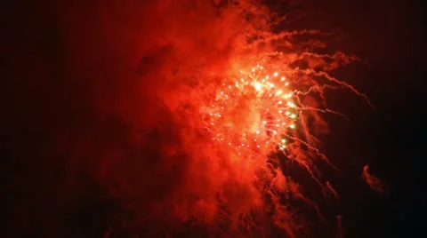 Fireworks in Iceland Stock Footage 27788085