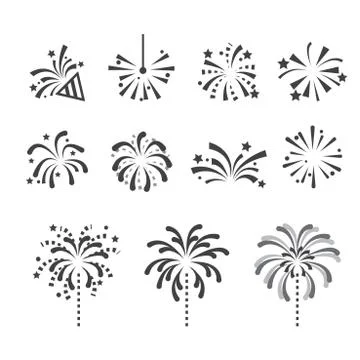Fireworks icon Illustrazione stock