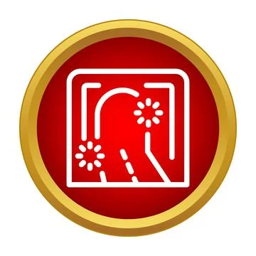 Fireworks icon representing celebration and festive events Illustrazione stock
