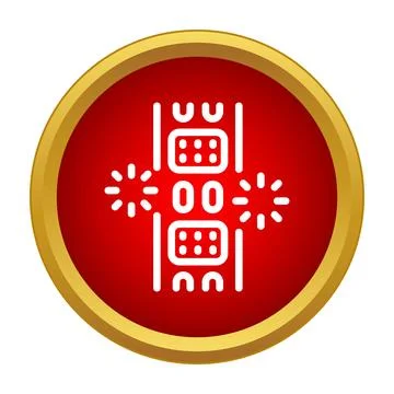 Fireworks icon representing celebration and pyrotechnic display Stock Illustration