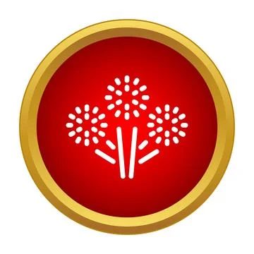 Fireworks icon representing celebration, festivity, and explosion Stock Illustration