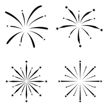 Fireworks icon set Stock Illustration