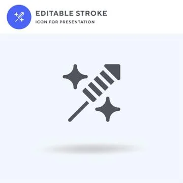 Fireworks icon vector, filled flat sign, solid pictogram isolated on white, logo Stock Illustration