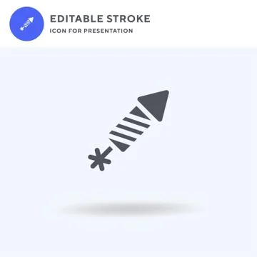 Fireworks icon vector, filled flat sign, solid pictogram isolated on white, logo Stock Illustration