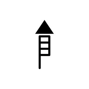 Fireworks icon on a white background, logo, vector illustration. Stock Illustration