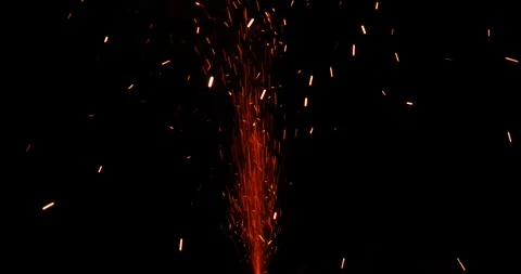 Fireworks Illuminating the Night Sky Stock Footage 262399892