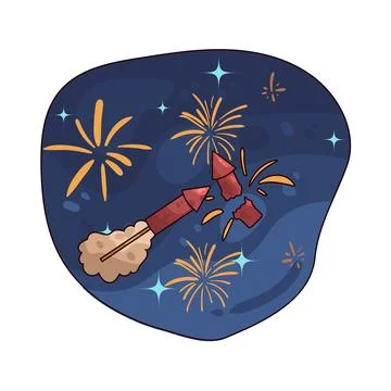 Fireworks illustration Stock Illustration