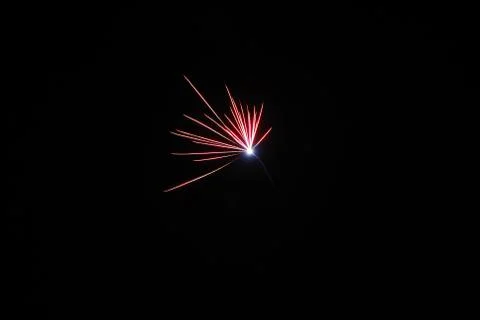 Fireworks individually red Stock Photos