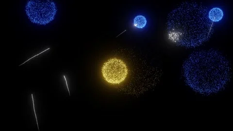 Fireworks of the Kosovan Flag (w/Matte) Video stock 294732363