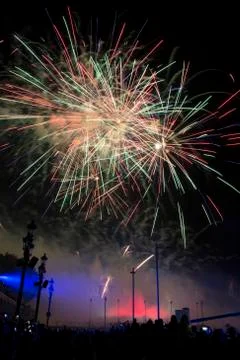 Fireworks at La Merce Stock Photos
