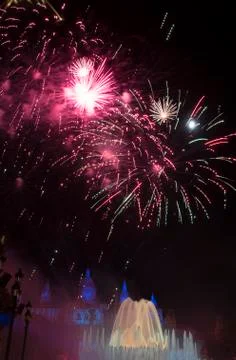 Fireworks at La Merce Stock Photos