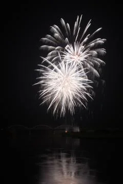 Fireworks in a lake Stock Photos