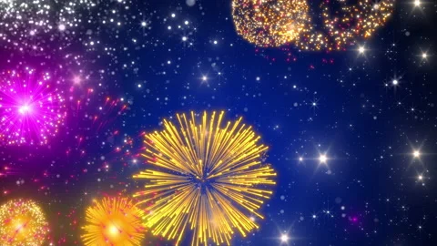 Fireworks light explosion background loop video Vidéo 141130032