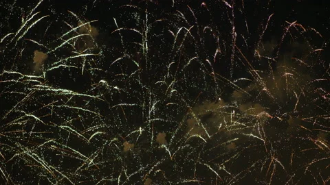 Fireworks light up the night sky Vidéo 218178313