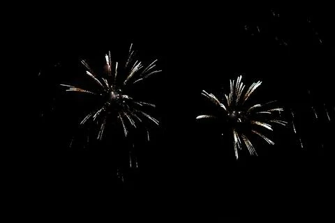 Fireworks light up the sky celebration Stock Photos