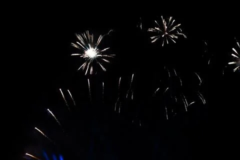 Fireworks light up the sky celebration Stock Photos